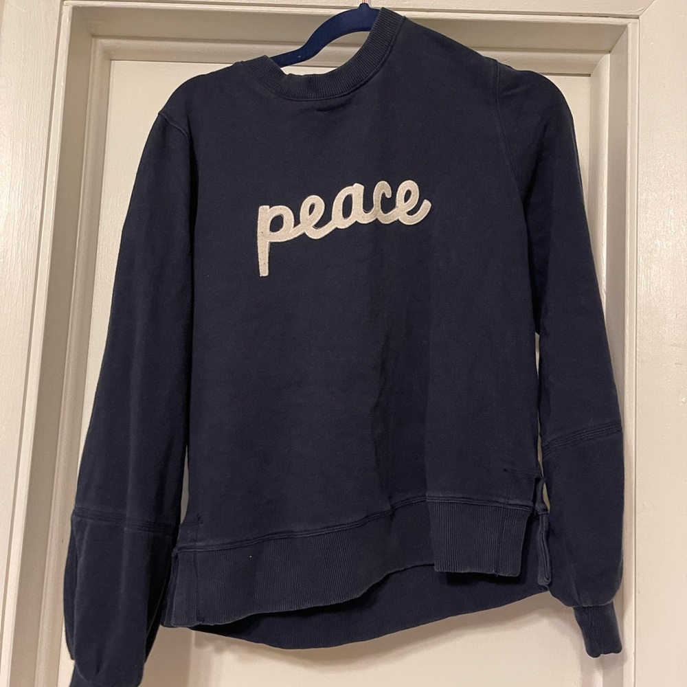 Ashley Brown Durand especially for Anthropologie peace sweatshirt